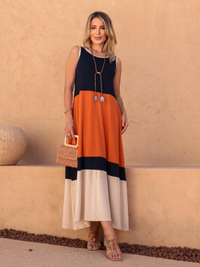 Azul-Marinho/Terracota/Off-White